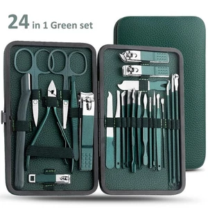 Green7/13/24 Pcs Stainless Steel Nail Cutter and Pedicure Scissors Set -portable - Picture 1 of 13