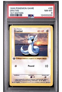 PSA 8 Pokémon 1st Edition Shadowless Dratini - Picture 1 of 1