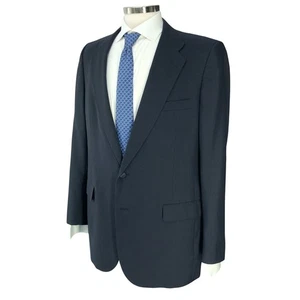 Lanvin Sport Mantel Herren 44R Navy Shadow Nadelstreifen zwei Knöpfe Single-Vent *MAKEL - Bild 1 von 19