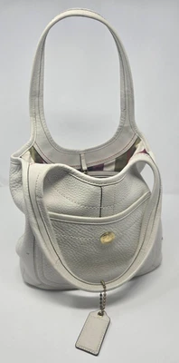 Bolso de Hombro Hobo Vintage Coach Legacy Ergo 11615 Cuero Guijarro Blanco Foto 1 de 4