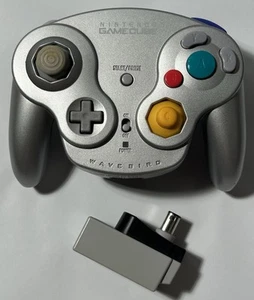 Nintendo Gamecube Wavebird Silver Wireless Controller DOL-004 & Receiver OEM - Bild 1 von 11