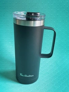 Tim Hortons Stainless Steel  20 oz Black Travel Mug 2023 New With Tag - Picture 1 of 4