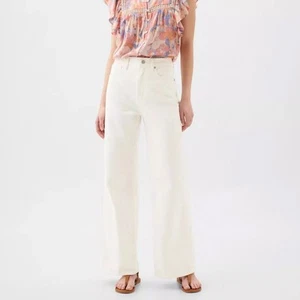 GAP High Rise Wide-Leg Jeans in Off White Size 8/29 Regular NEW - Picture 1 of 10