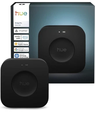 Philips Hue Bridge Pro schwarz Steuerzentrale EU V3 Smart Home fähig - Bild 1 von 2