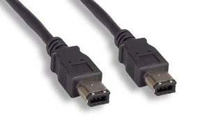 1 Fuß Firewire Kabel schwarz 6 PIN 6-PIN IEEE-1394A - Bild 1 von 1