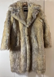 Jordan Craig Black Label 91398 cappotto lungo pelliccia sintetica con colletto a tacche taglia XL - Foto 1 di 13