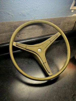 1971-1974 Dodge 16" Tan Gold Steering Wheel 1972 1973 Charger Monaco Dart Demon - Image 1 of 4