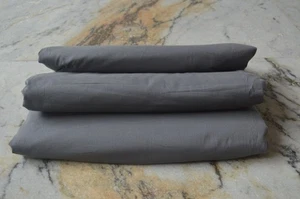 Grey Plain Fabric 100% Cotton 4 Yard Fabric NO TARRIF CHARGES 100%✅ ZK_64 - Picture 1 of 11