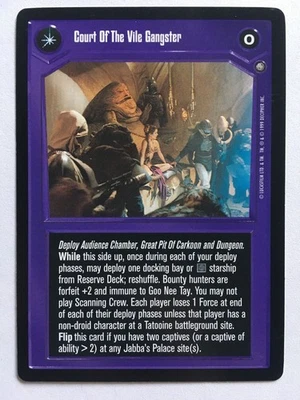 Star Wars CCG Decipher Enhanced Jabba's Palace Court Of The Vile Gangster 1999 - Bild 1 von 2