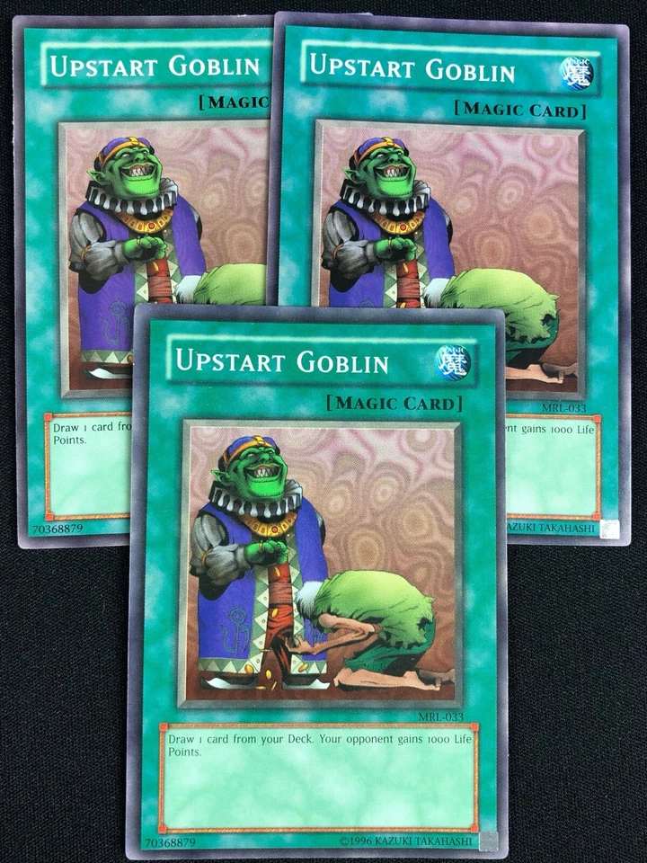 YUGIOH UPSTART GOBLIN MRL-033 COMMON X3 OG MAGIC CARD PRINT (NM) - Image 1 of 1