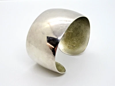 TOP DESIGNER Armreif 925 Silber QUINN 80s 90s bangle Modernist silver breit - Bild 1 von 4