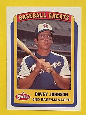 Davey Johnson 1990 Swell Baseball Greats Insert #61 Atlanta Braves - Image 1 of 2