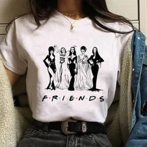 Women Fashion Witch Printed Short Sleeve T-Shirt - Picture 1 of 6