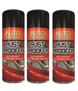 3x 400ml Auto Extreme Rust Proofer Car bike Spray Aerosol Kills Prevents Protect - Picture 1 of 1