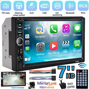 7" Car Stereo Radio For Apple/Android Bluetooth Player Touch Screen Double 2Din - Picture 1 of 16