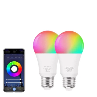 Tuya WiFi/蓝牙智能灯泡 Alexa 和谷歌助手兼容 RGB LED 灯 — 第 1/4 张图片