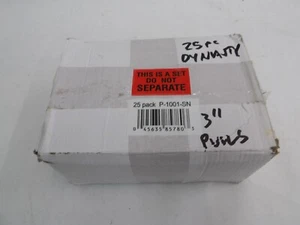 NEW 25 PC PACK DYNASTY HARDWARE 3" SATIN NICKEL BAR PULLS P-1001-SN MODERN EURO - Picture 1 of 2
