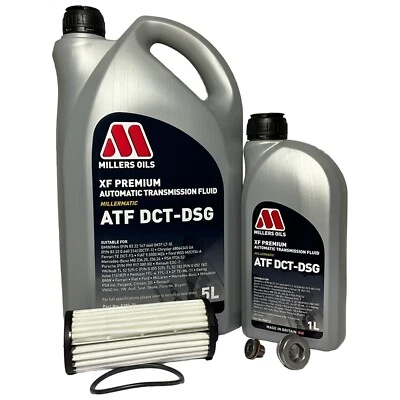 Audi DSG DQ381 Gearbox Service Kit. 6 LTR Millers Oils DCT-DSG OIL Filter Plugs - Image 1 of 4
