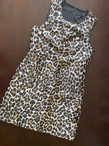J. Vestido Vaina Crew Estampado Animal Leopardo Sin Mangas Talla 4 Nordstrom $98 - Imagen 1 de 22