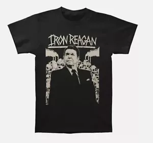 SALE Vtg Iron Reagan Band Gift For Fans Cotton Black Full Size Men Women Shirt - Picture 1 of 7