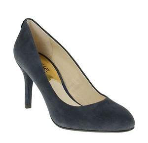 MICHAEL KORS MK FLEX PUMP NAVY BLUE WOMEN'S SUEDE SLIP ON HEELS SHOES MULTISIZES - Picture 1 of 5