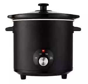 3L Slow Cooker with 2 Heat Settings Keep Warm Function Iron Housing Ceramic Pot - Picture 1 of 8