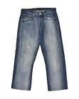LEVI'S Mens 501 Straight Jeans W31 L25 Blue Cotton SV11