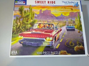 White Mountain Puzzles, Sweet Ride #1494 1000 Piece Puzzle Larger Pieces  - Picture 1 of 12