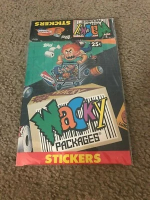 1990 TOPPS WACKY PACKAGES STICKERS EMPTY WAX PACK BOX DISPLAY VINTAGE - Image 1 of 2