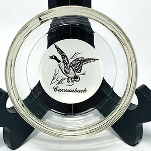 GAME BIRDS GLASS HUNTING COASTERS Fowl Federal Ashtrays 2 Canvasback 4 Grouse - Picture 1 of 7