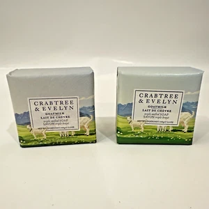 Nuevo en Paquete Barra de Jabón Triple Molido de Leche de Cabra Crabtree & Evelyn Lote de 2 NUEVOS 3.5 oz cada uno - Imagen 1 de 3