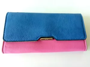 Fiorelli Damen Geldbörse Portemonnaie 100%PU Blau Rosa Geld Münzen Karten Ordner Designe - Bild 1 von 3