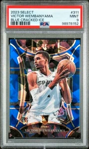 Victor Wembanayama 2023-24 Select Blue Cracked Ice Prizm #311 Mezzanine PSA 9 - Picture 1 of 3