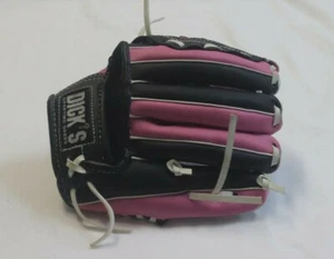 DICKS SPORTING GOODS YOUTH GIRLS BASEBALL MITT Pink and Black - Picture 1 of 4