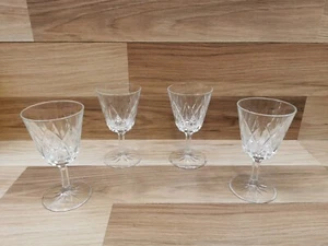 4 x Vintage Reims Hexagonal Stem Wine Glasses - Picture 1 of 11