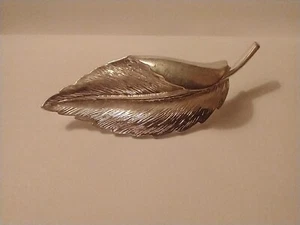 Allison Reed Silvertone Curled Leaf Broach vintage - Picture 1 of 9