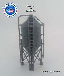 HO Scale Feed Bins HO1064 - Picture 1 of 4
