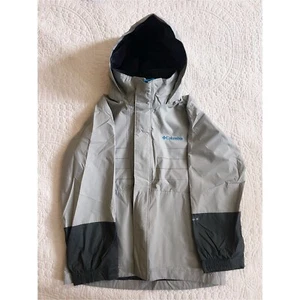 Columbia Jacket Boys Medium Full Zip Gray Hooded Omni-Heat YOUTH 10/12 - Picture 1 of 9