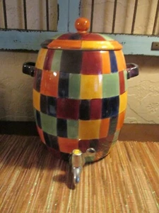 Kohl's Caracus Multi Colored Ceramic Beverage Dispenser, Rare! - Picture 1 of 7