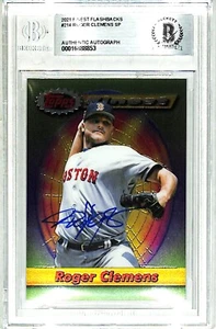 2021 Topps Finest Flashbacks ROGER CLEMENS Signed Auto Card Beckett BAS Slabbed - Picture 1 of 3