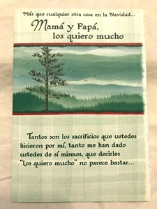 Artes Monte Azul Felicitación para Navidad "Mama y Papa Los quiero " (A31) Nuevo - Picture 1 of 5