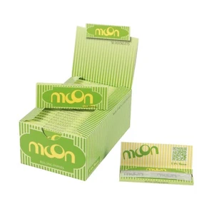 MOON 50 Hefte Hanf Rollpapier 1 1/4 Größe 1,25" Hanfpapier 77 mm volle Box - Bild 1 von 10