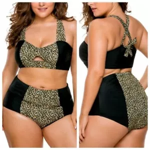 Curvy High Waist 2-Pc Swimsuit PLUS Size XXL 18/20 Swimsuit NWT - Picture 1 of 7