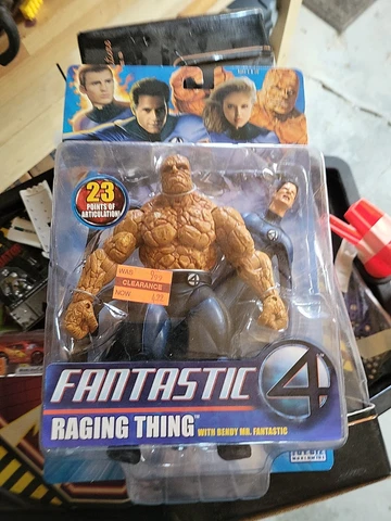 Fantastic Four Movie RAGING THING w/ Bendy MR FANTASTIC 6" Figures NIB Cover