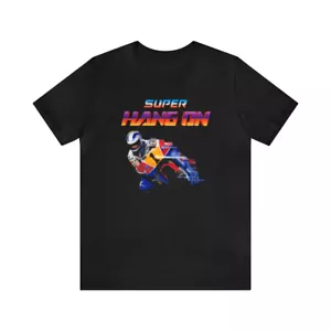 kurzärmeliges T-Shirt Super Hang On Sega Genesis Pixel Art Unisex - Bild 1 von 37