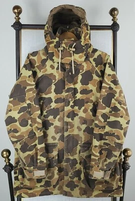 VTG 80s COLUMBIA Size Medium GoreTex Made in USA Hooded Camo Hunting Jacket Coat - Image 1 of 4