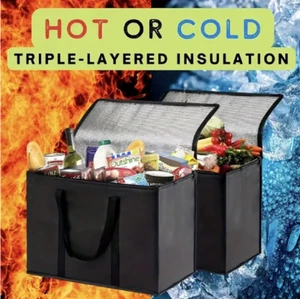 1pc Big Capacity Insulated Grocery Bag - Keeps Food Hot/Cold, Durable, Reusable - Picture 1 of 5