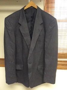 Giorgio Fellini Mens Sz 46 X-Long Gray Blue 100% Silk Sport Coat Blazer - Picture 1 of 6