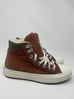Tênis Converse Feminino All Star Hi Marrom Camurça Verde Botas com Cadarço Tamanho 9.5 - Imagem 1 de 4