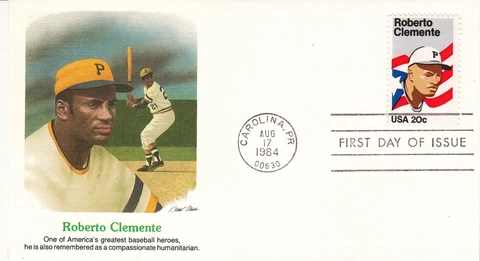 1984 FFC Honoring Baseball All Star Great Roberto Clemente #2097-Fleetwood Cache Cover